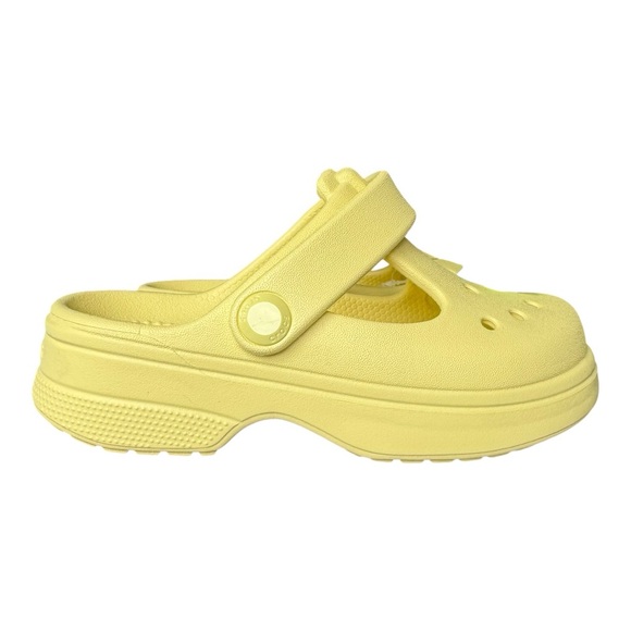 NEW Crocs Classic Mary Jane Clog K - Kids Size C11 - Yellow - Picture 3 of 11